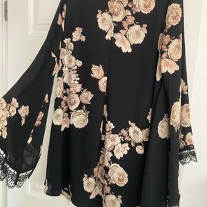 ASTR the label Floral Black Women's dress